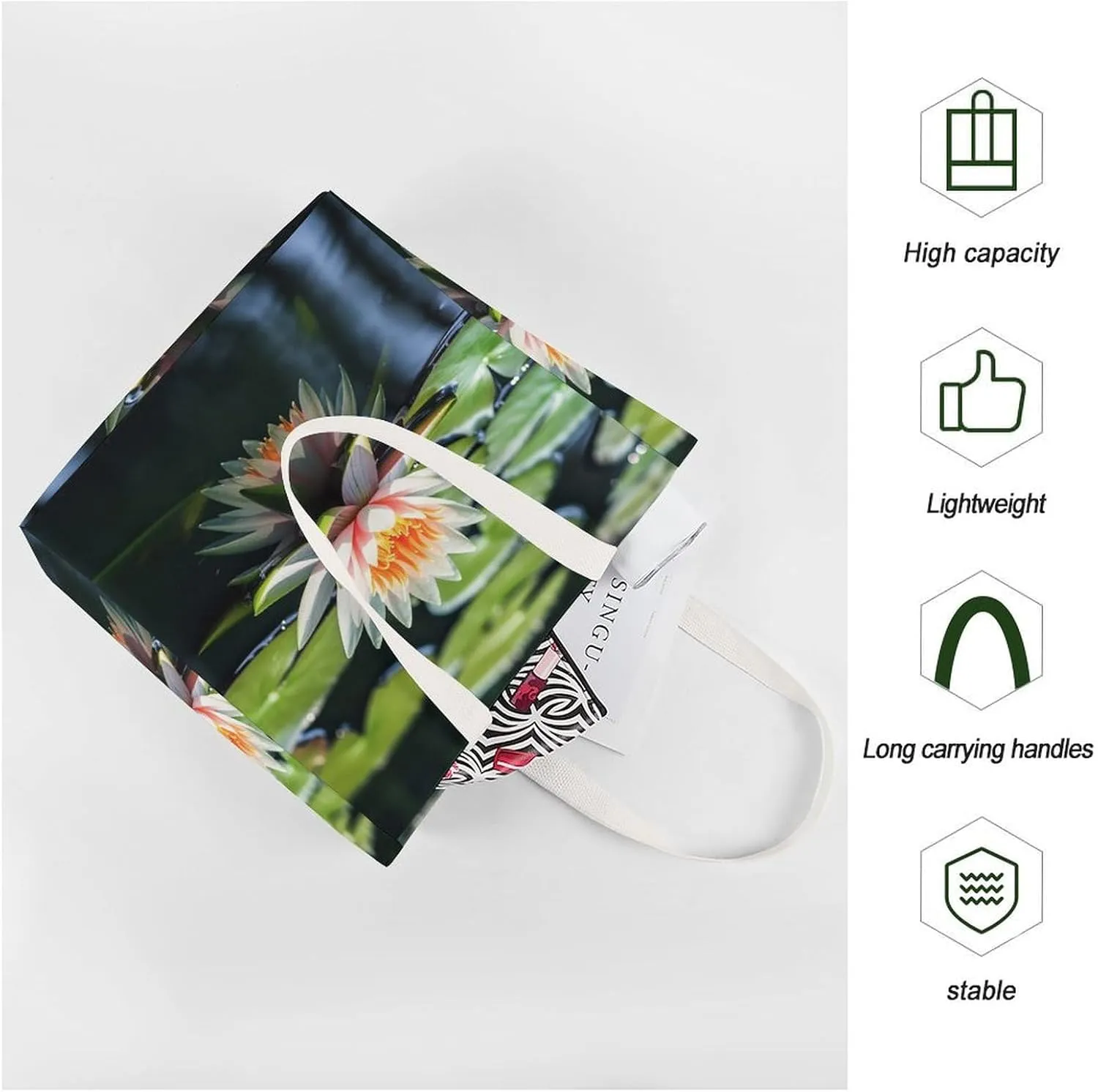 Tote Bag Laptop Handbag Bird Parrot Painting Grocery Bag Canvas Shoulder Bag Crossbody Bag for Travel