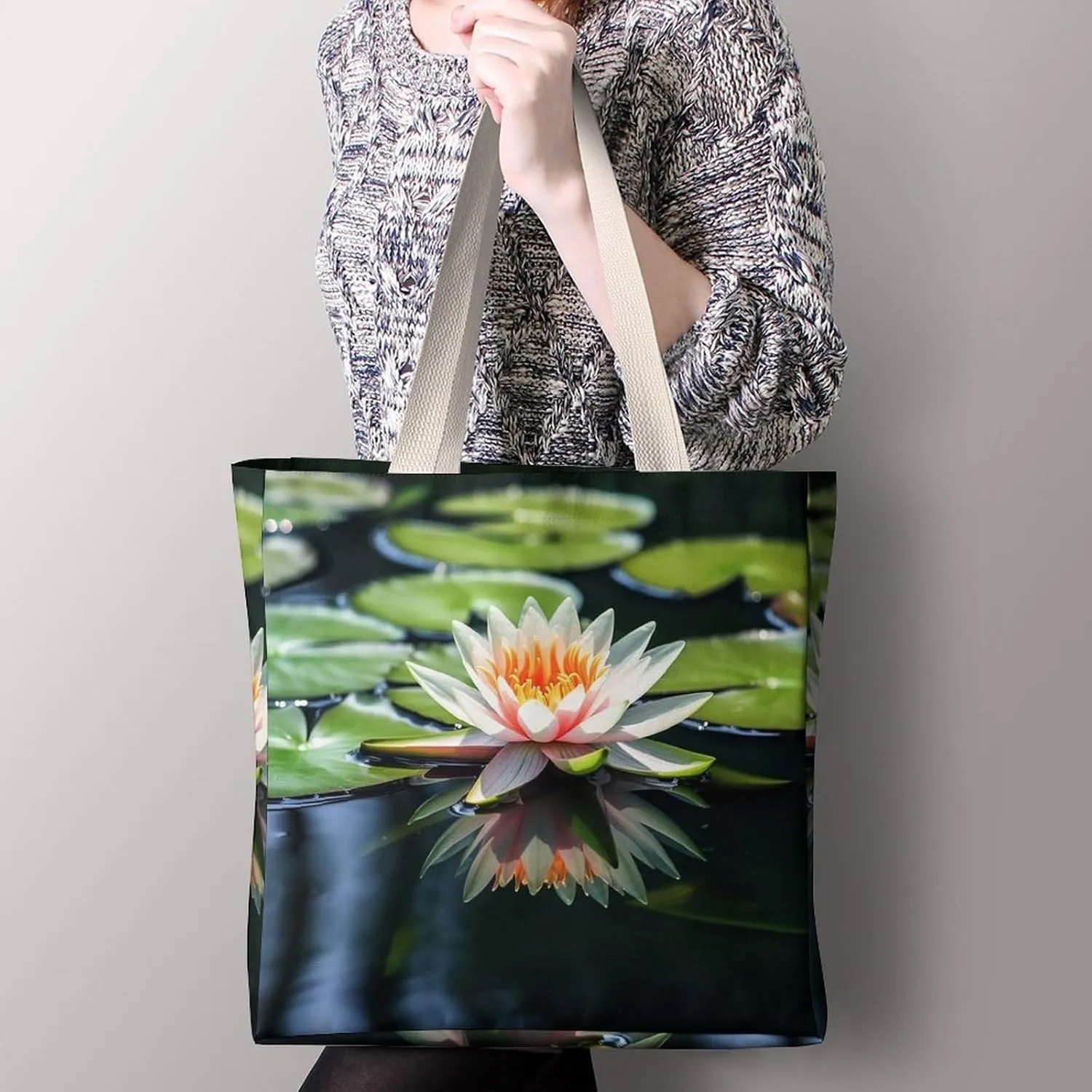 Tote Bag Laptop Handbag Bird Parrot Painting Grocery Bag Canvas Shoulder Bag Crossbody Bag for Travel