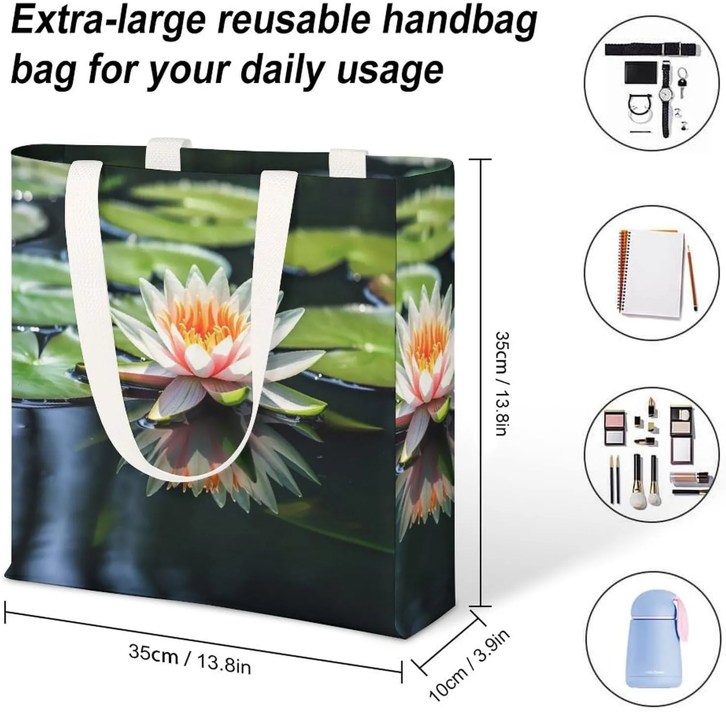 Tote Bag Laptop Handbag Bird Parrot Painting Grocery Bag Canvas Shoulder Bag Crossbody Bag for Travel