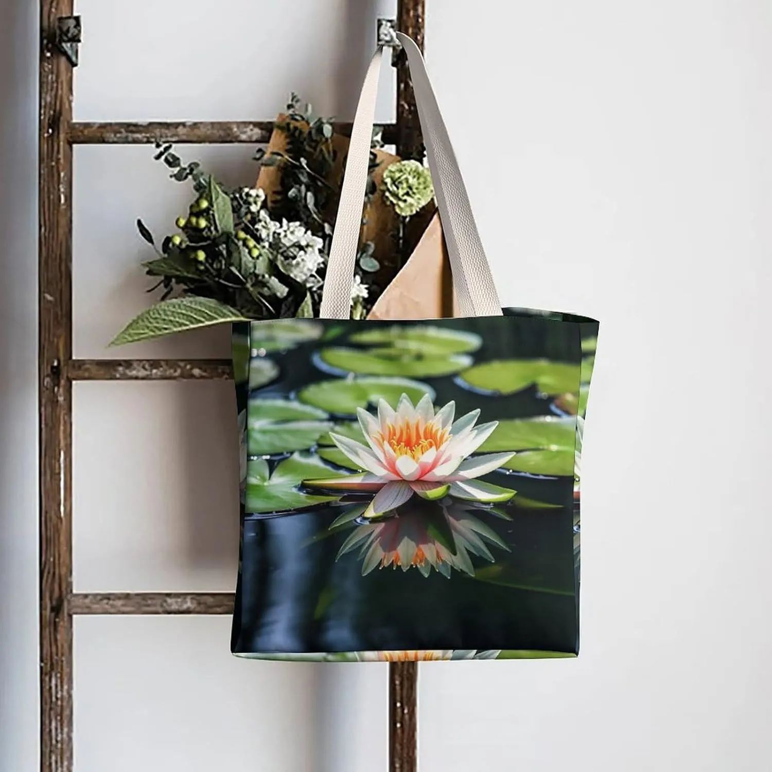 Tote Bag Laptop Handbag Bird Parrot Painting Grocery Bag Canvas Shoulder Bag Crossbody Bag for Travel