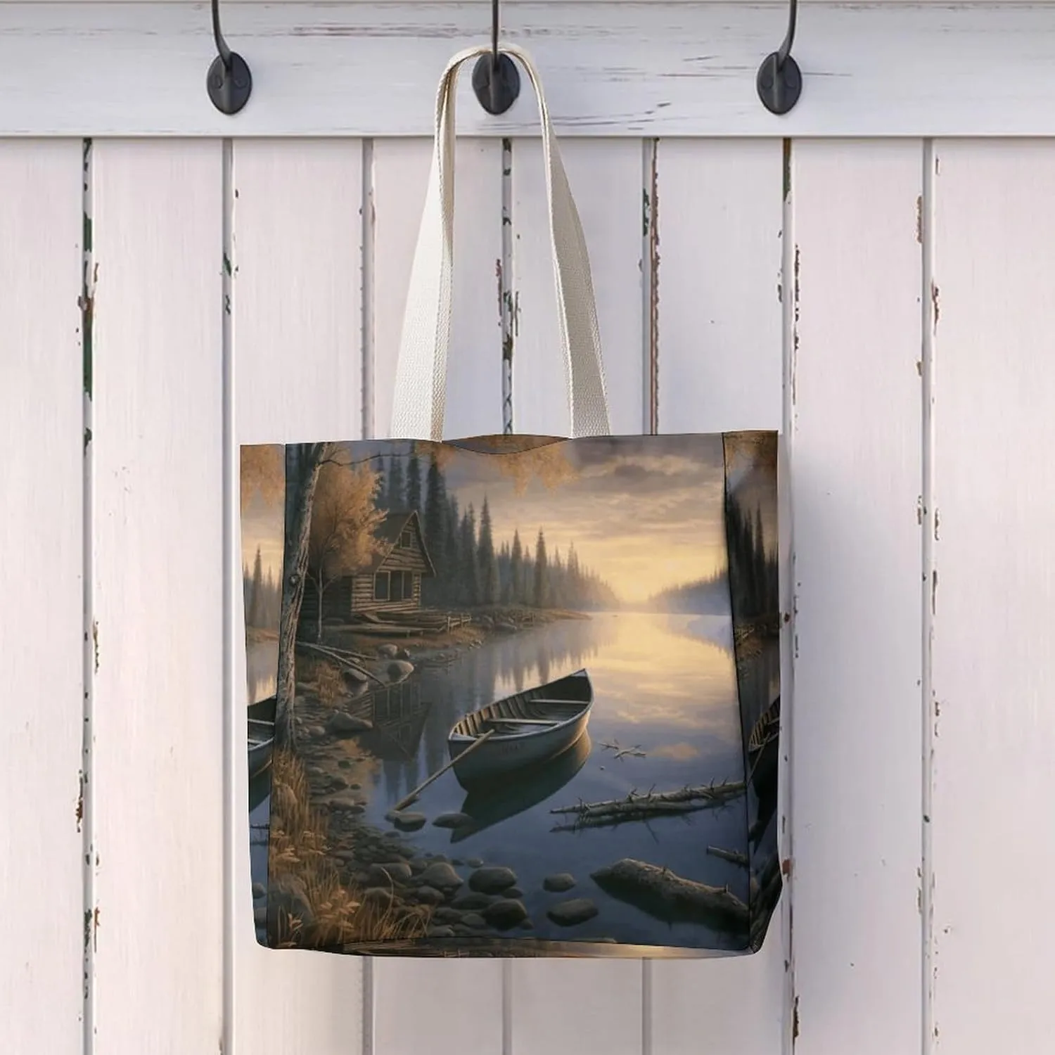 Tote Bag Laptop Handbag Cartoon Cute Otter Grocery Bag Canvas Shoulder Bag Crossbody Bag for Travel