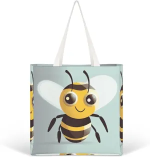 Tote Bag Laptop Handbag Cartoon Cute Otter Grocery Bag Canvas Shoulder Bag Crossbody Bag for Travel