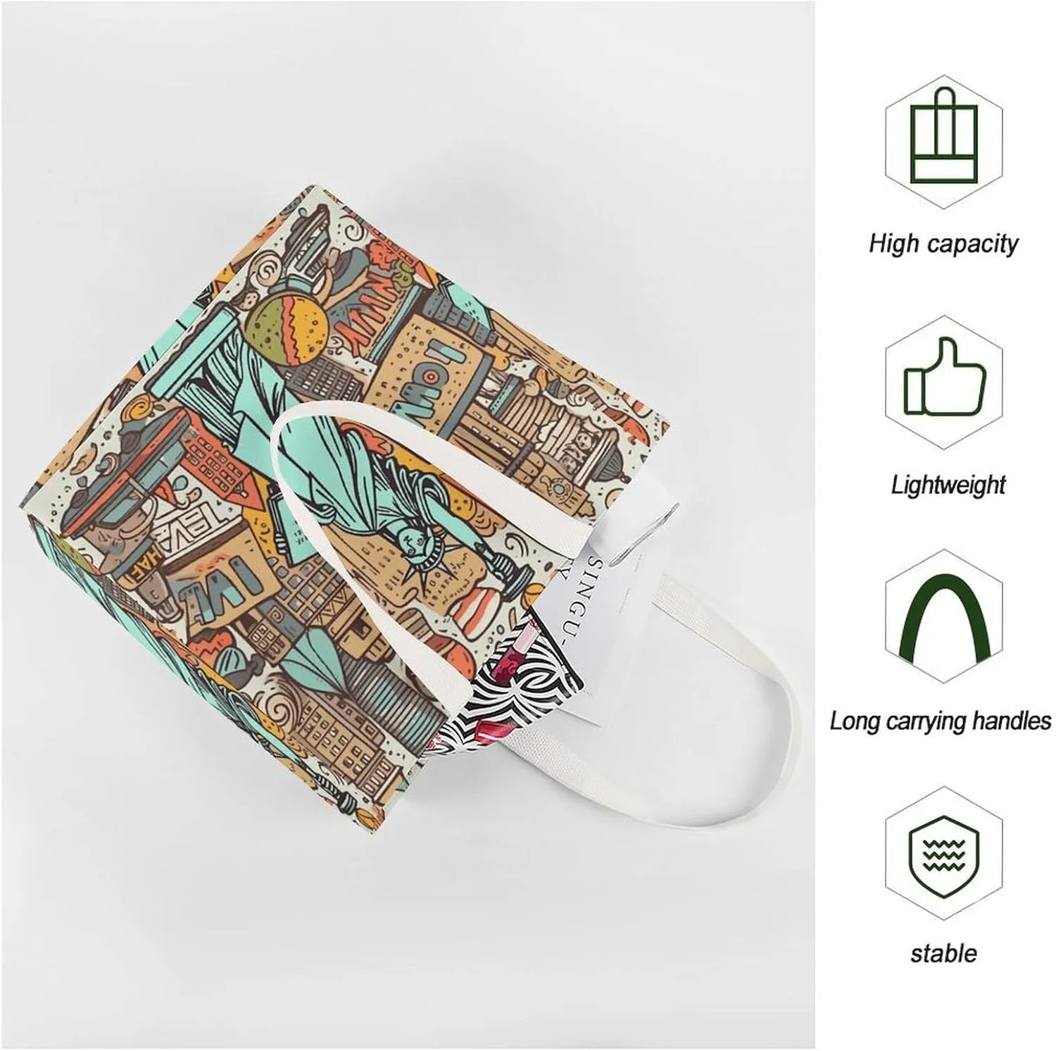 Tote Bag Laptop Handbag Cartoon Cute Otter Grocery Bag Canvas Shoulder Bag Crossbody Bag for Travel