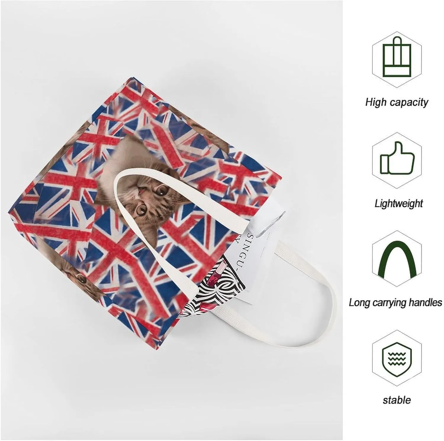 Tote Bag Laptop Handbag Cartoon Santa Claus Grocery Bag Canvas Shoulder Bag Crossbody Bag for Travel