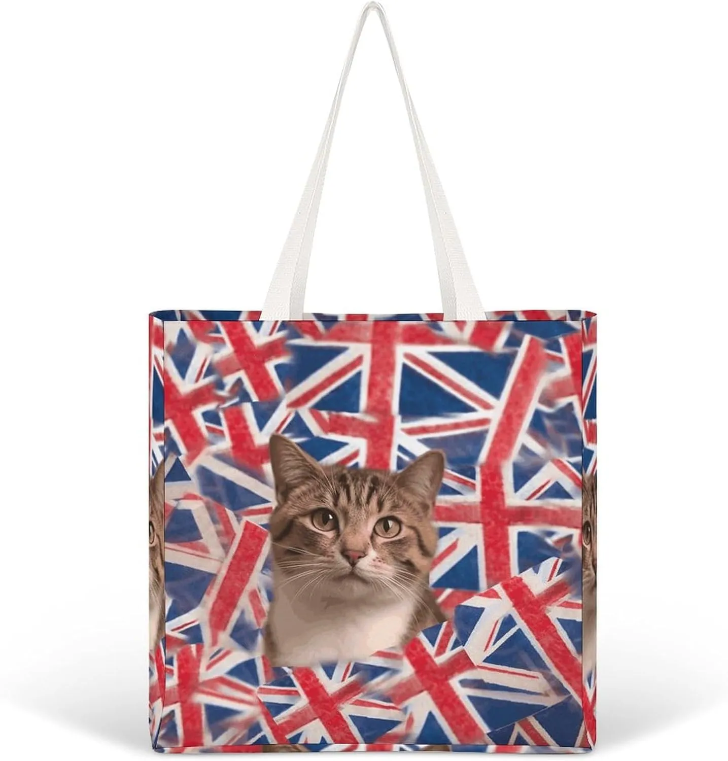 Tote Bag Laptop Handbag Cartoon Santa Claus Grocery Bag Canvas Shoulder Bag Crossbody Bag for Travel