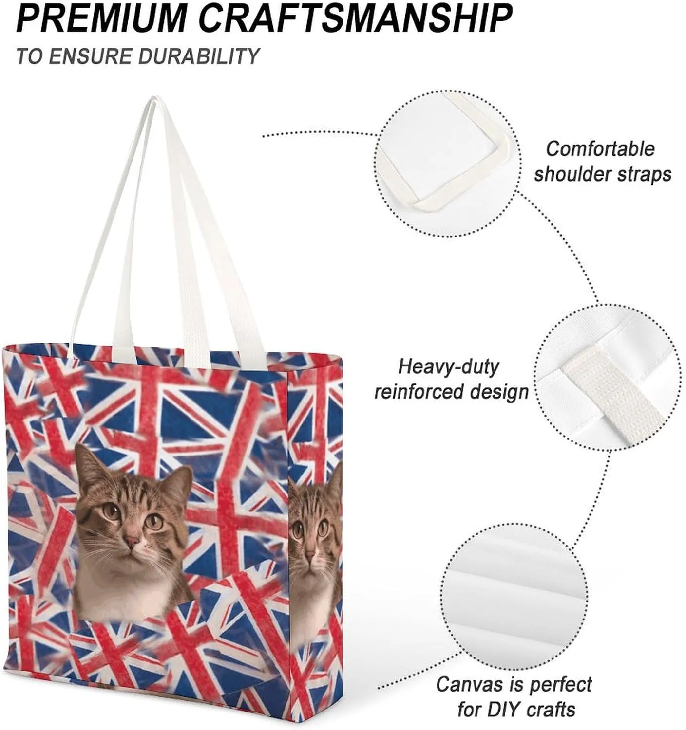 Tote Bag Laptop Handbag Cartoon Santa Claus Grocery Bag Canvas Shoulder Bag Crossbody Bag for Travel