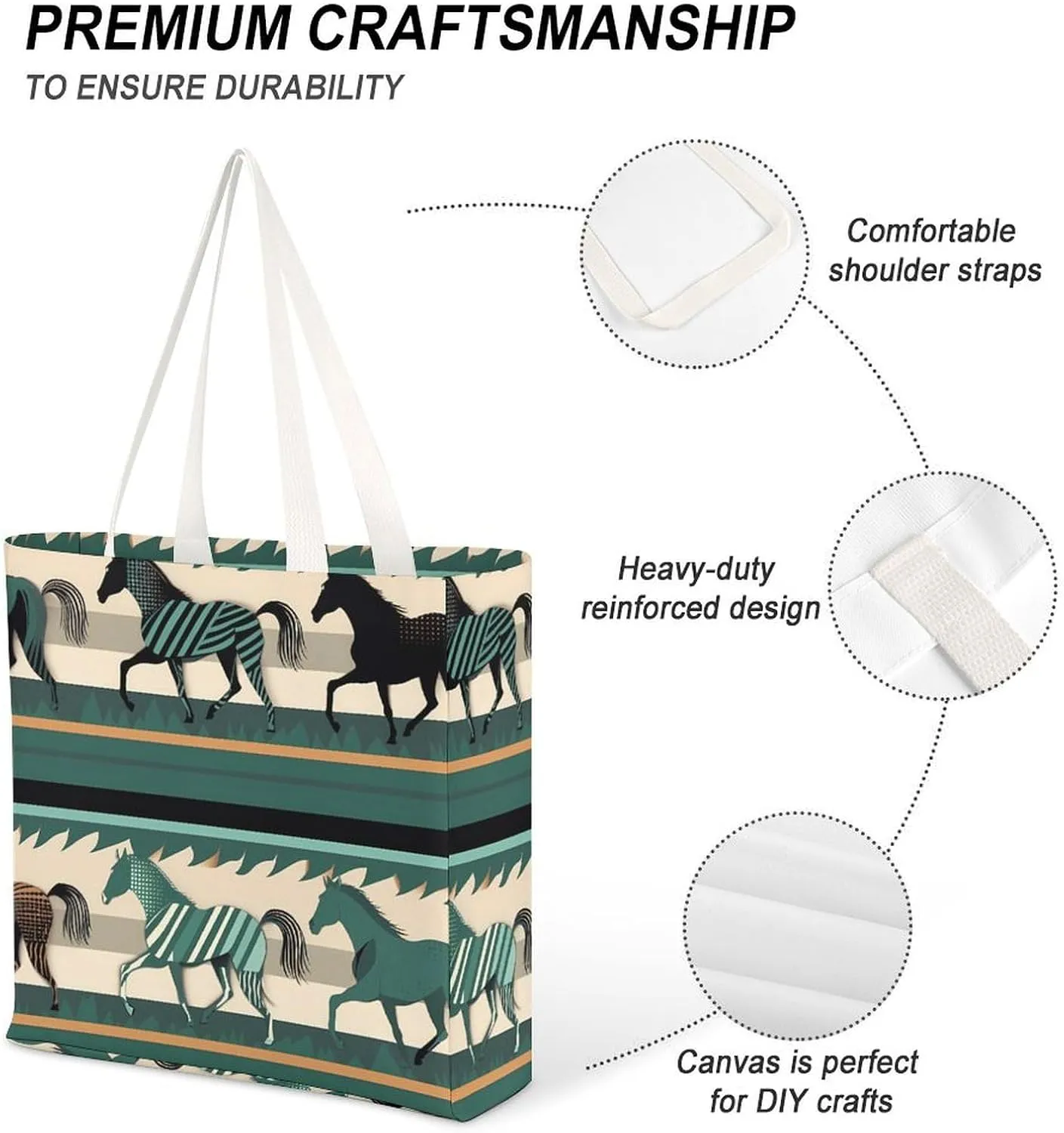 Tote Bag Laptop Handbag Gray Animals Grocery Bag Canvas Shoulder Bag Crossbody Bag for Travel