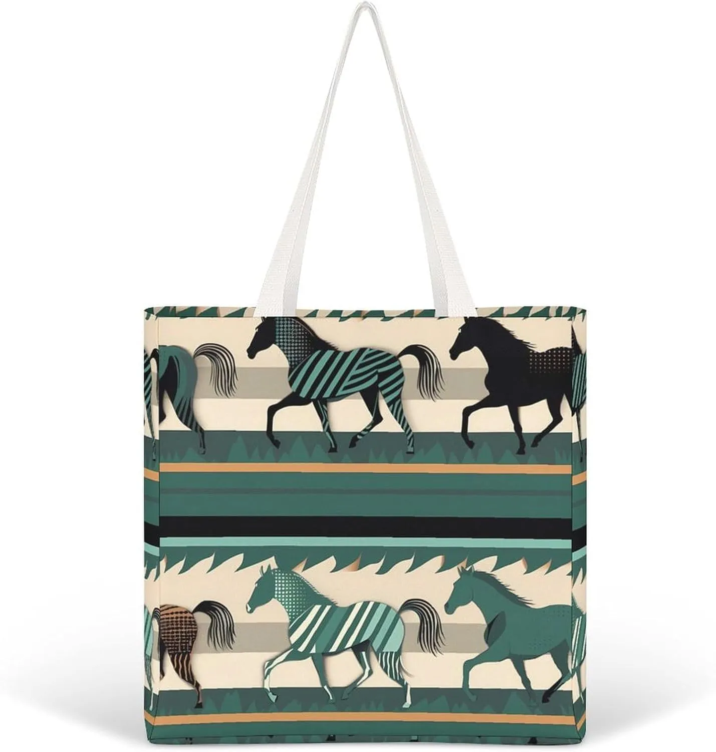 Tote Bag Laptop Handbag Gray Animals Grocery Bag Canvas Shoulder Bag Crossbody Bag for Travel