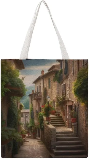 Tote Bag Laptop Handbag Gray Animals Grocery Bag Canvas Shoulder Bag Crossbody Bag for Travel