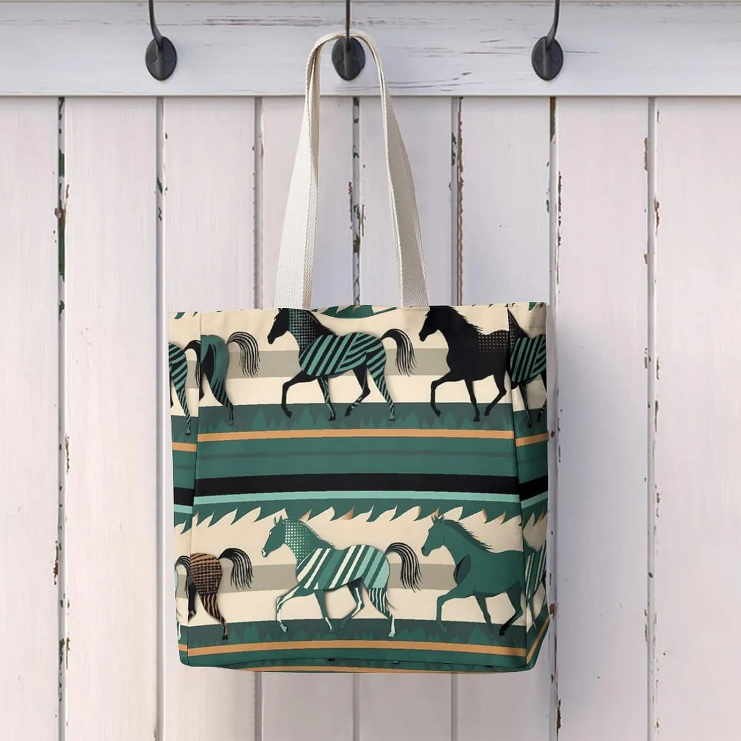 Tote Bag Laptop Handbag Gray Animals Grocery Bag Canvas Shoulder Bag Crossbody Bag for Travel
