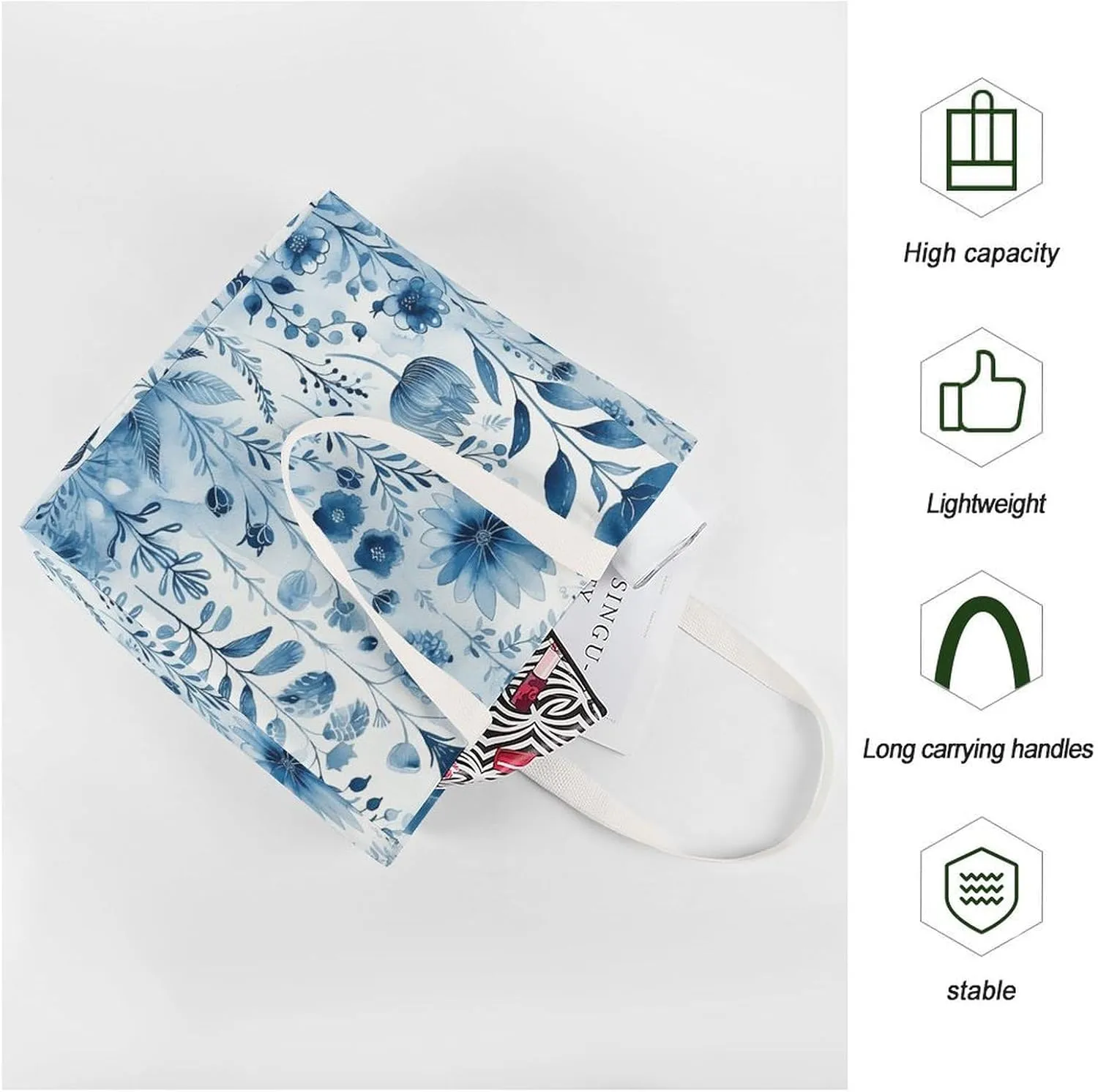 Tote Bag Laptop Handbag Orange Background with Horse Head Grocery Bag Canvas Shoulder Bag Crossbody Bag for Travel