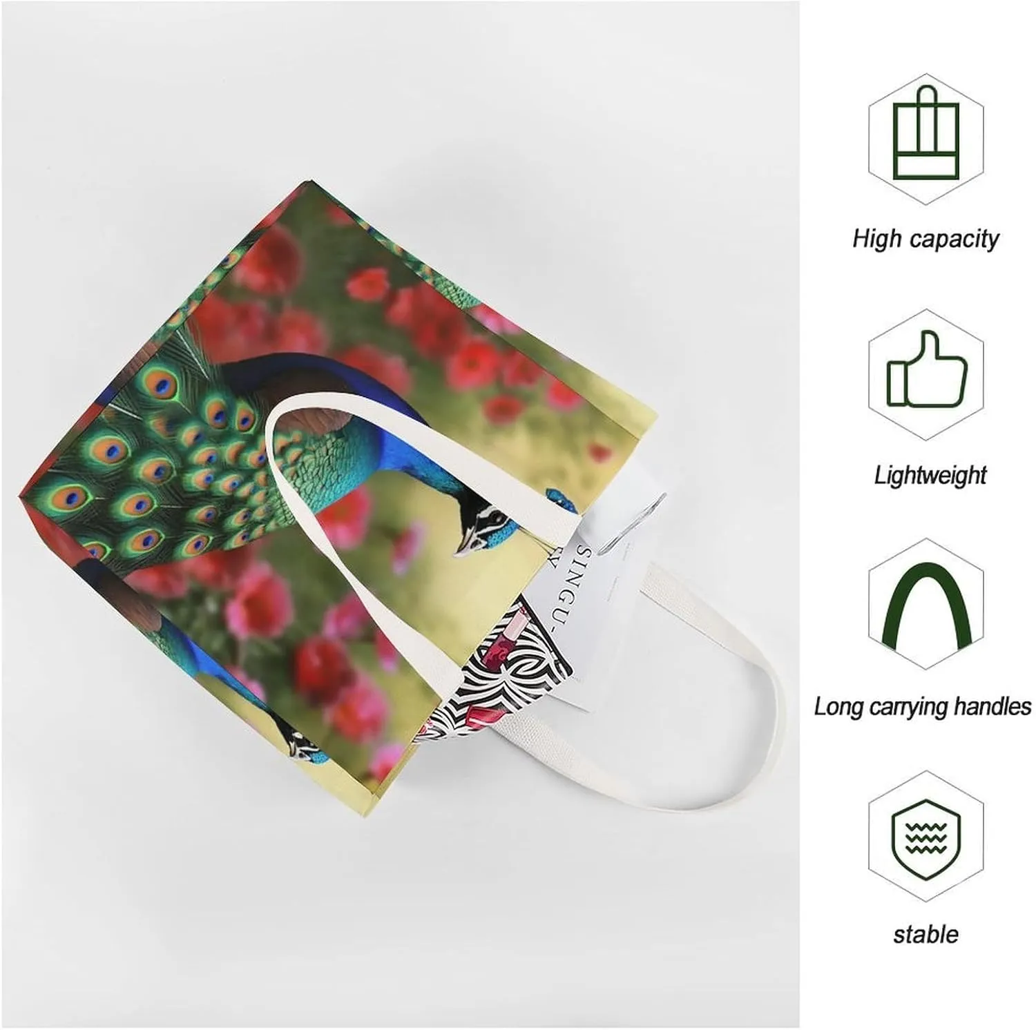 Tote Bag Laptop Handbag Pug Dog Grocery Bag Canvas Shoulder Bag Crossbody Bag for Travel