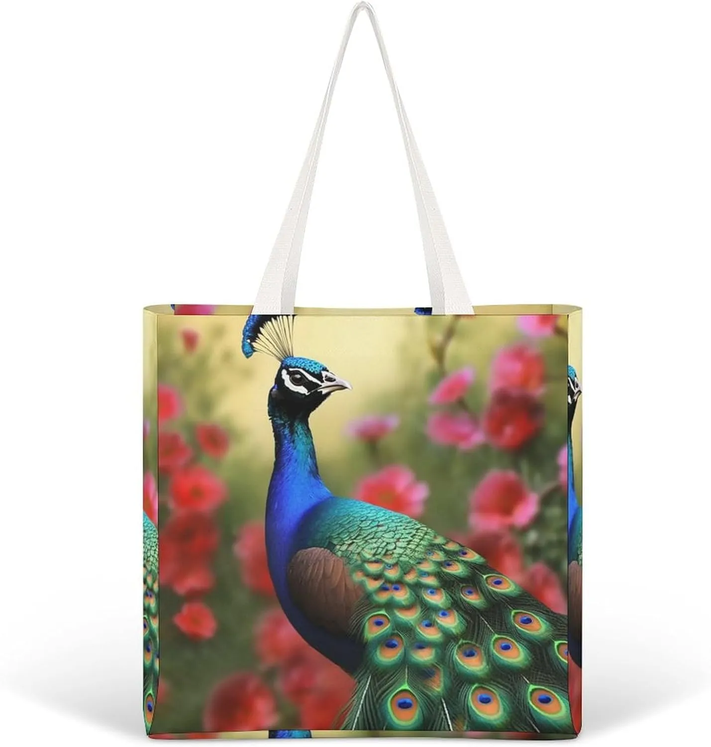 Tote Bag Laptop Handbag Pug Dog Grocery Bag Canvas Shoulder Bag Crossbody Bag for Travel