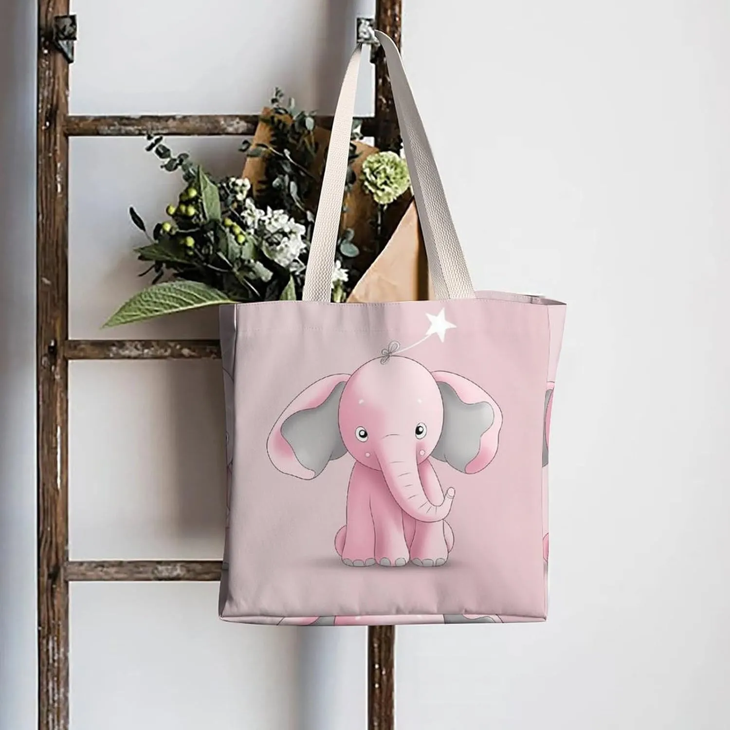 Tote Bag Laptop Handbag Pug Dog Grocery Bag Canvas Shoulder Bag Crossbody Bag for Travel