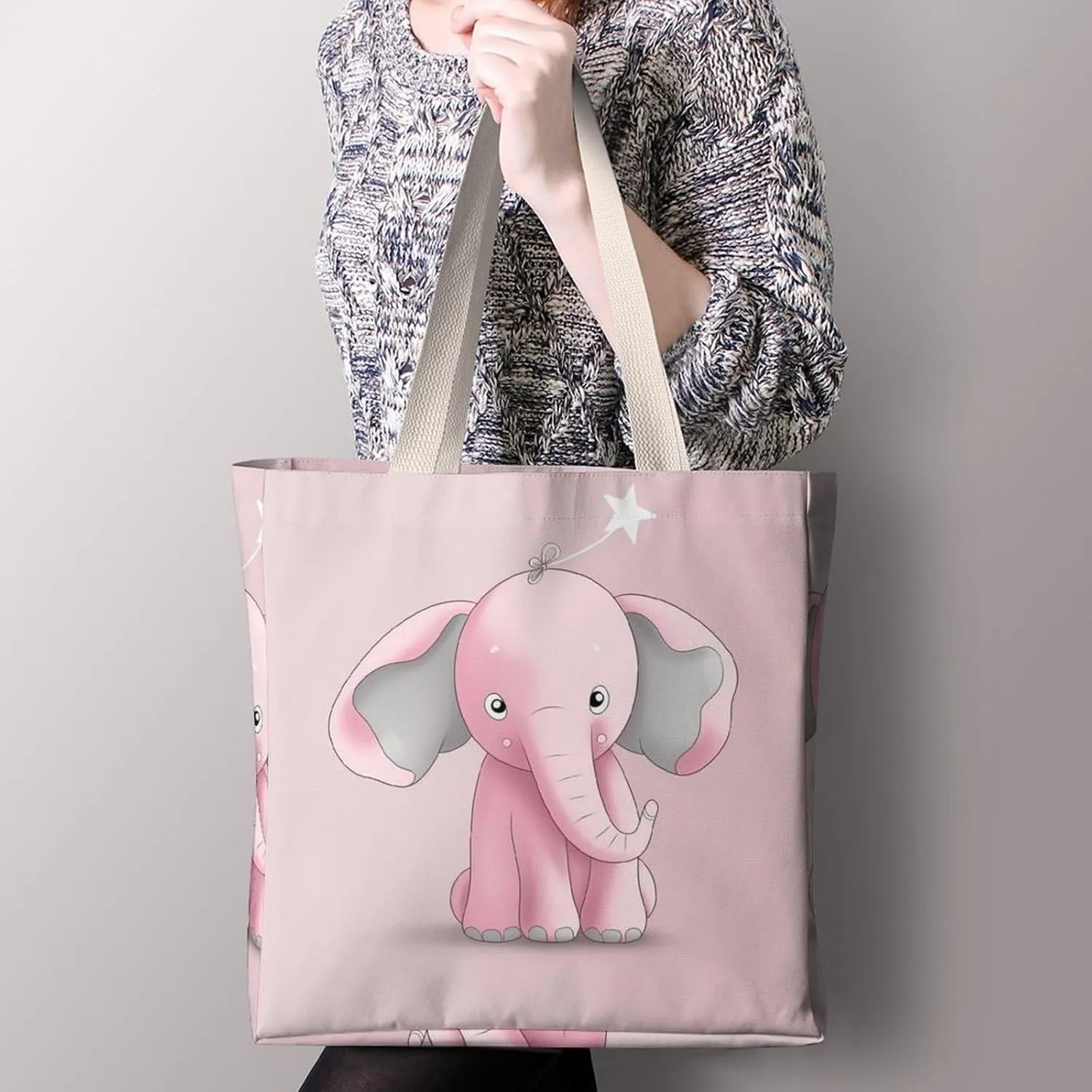 Tote Bag Laptop Handbag Pug Dog Grocery Bag Canvas Shoulder Bag Crossbody Bag for Travel