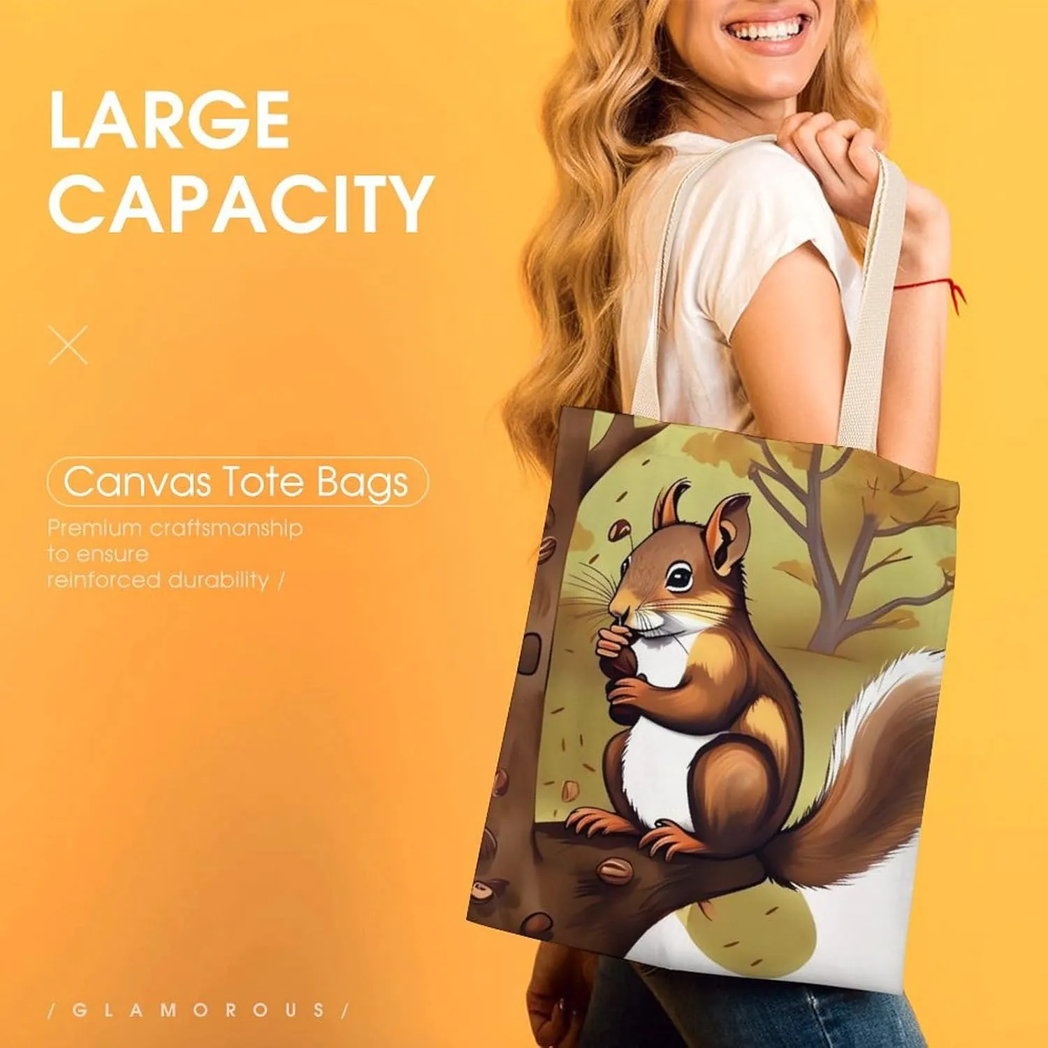 Tote Bag Laptop Handbag Raccoon Grocery Bag Canvas Shoulder Bag Crossbody Bag for Travel