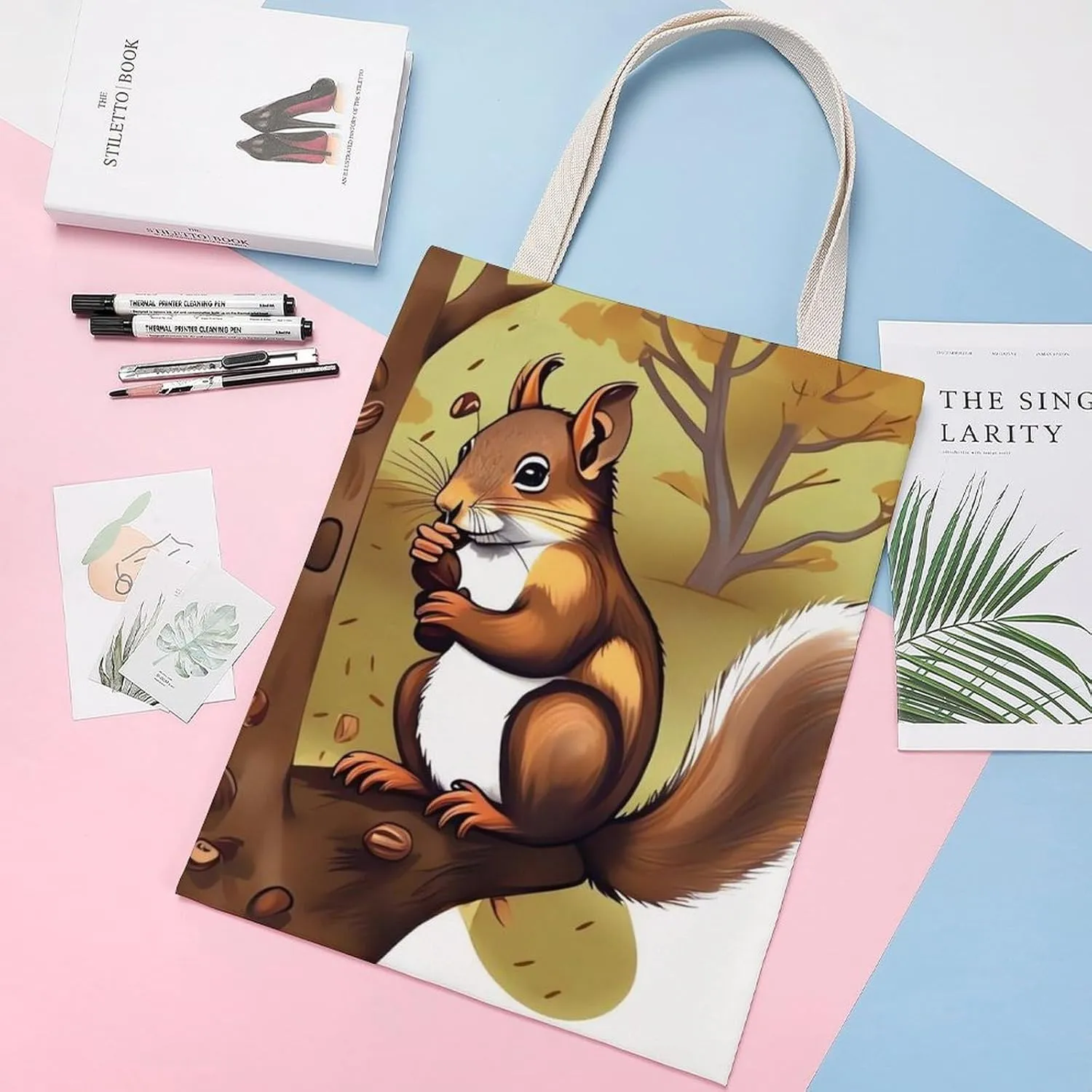 Tote Bag Laptop Handbag Raccoon Grocery Bag Canvas Shoulder Bag Crossbody Bag for Travel
