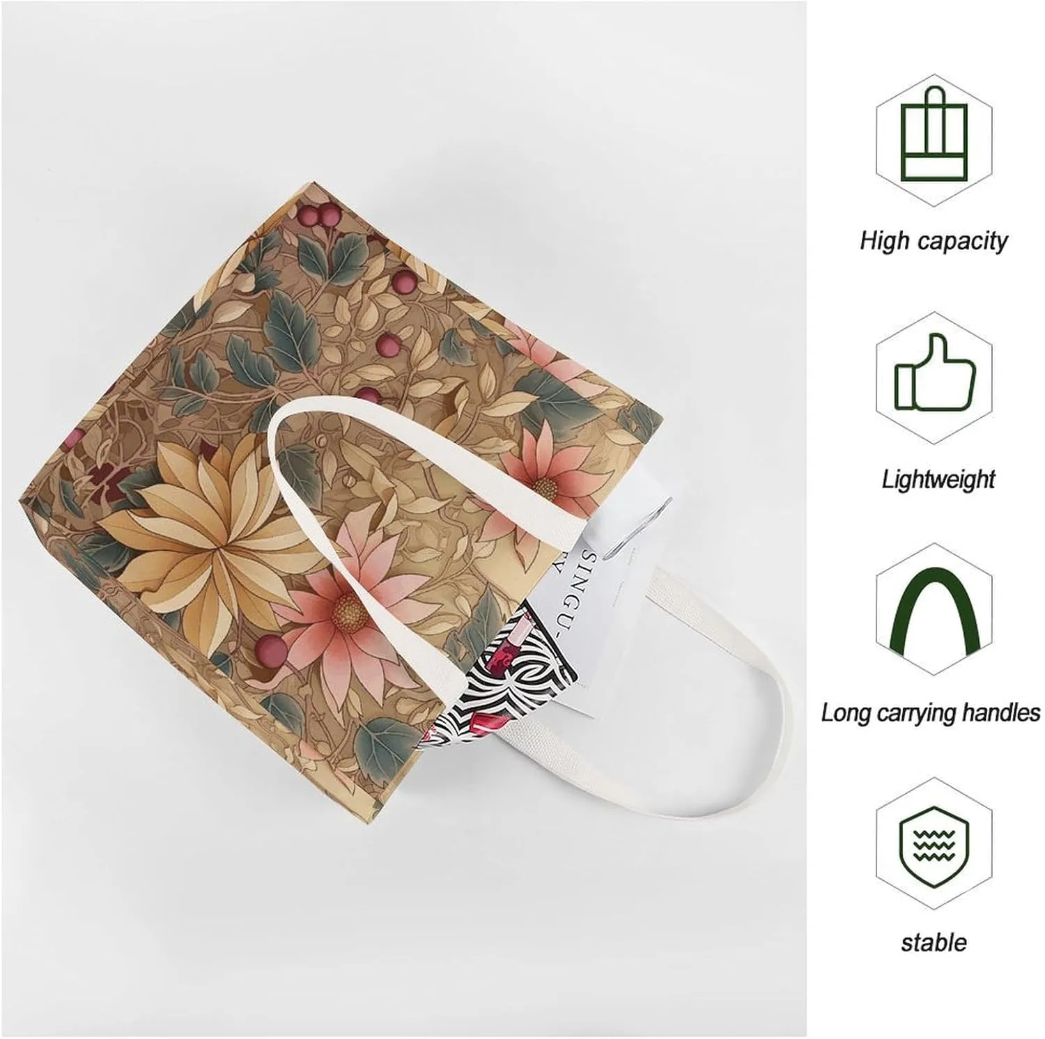 Tote Bag Laptop Handbag Small Hound Pattern Grocery Bag Canvas Shoulder Bag Crossbody Bag for Travel
