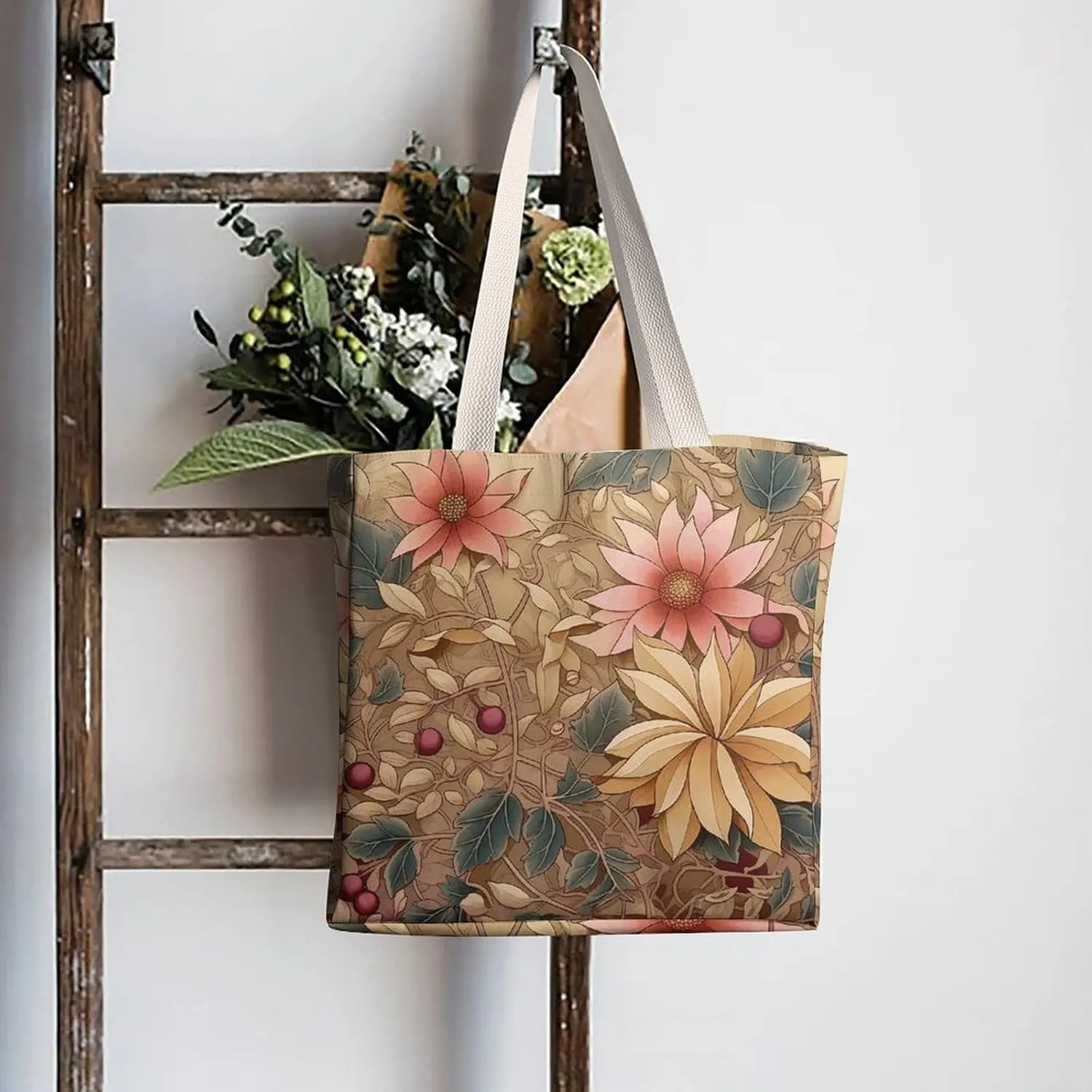 Tote Bag Laptop Handbag Small Hound Pattern Grocery Bag Canvas Shoulder Bag Crossbody Bag for Travel