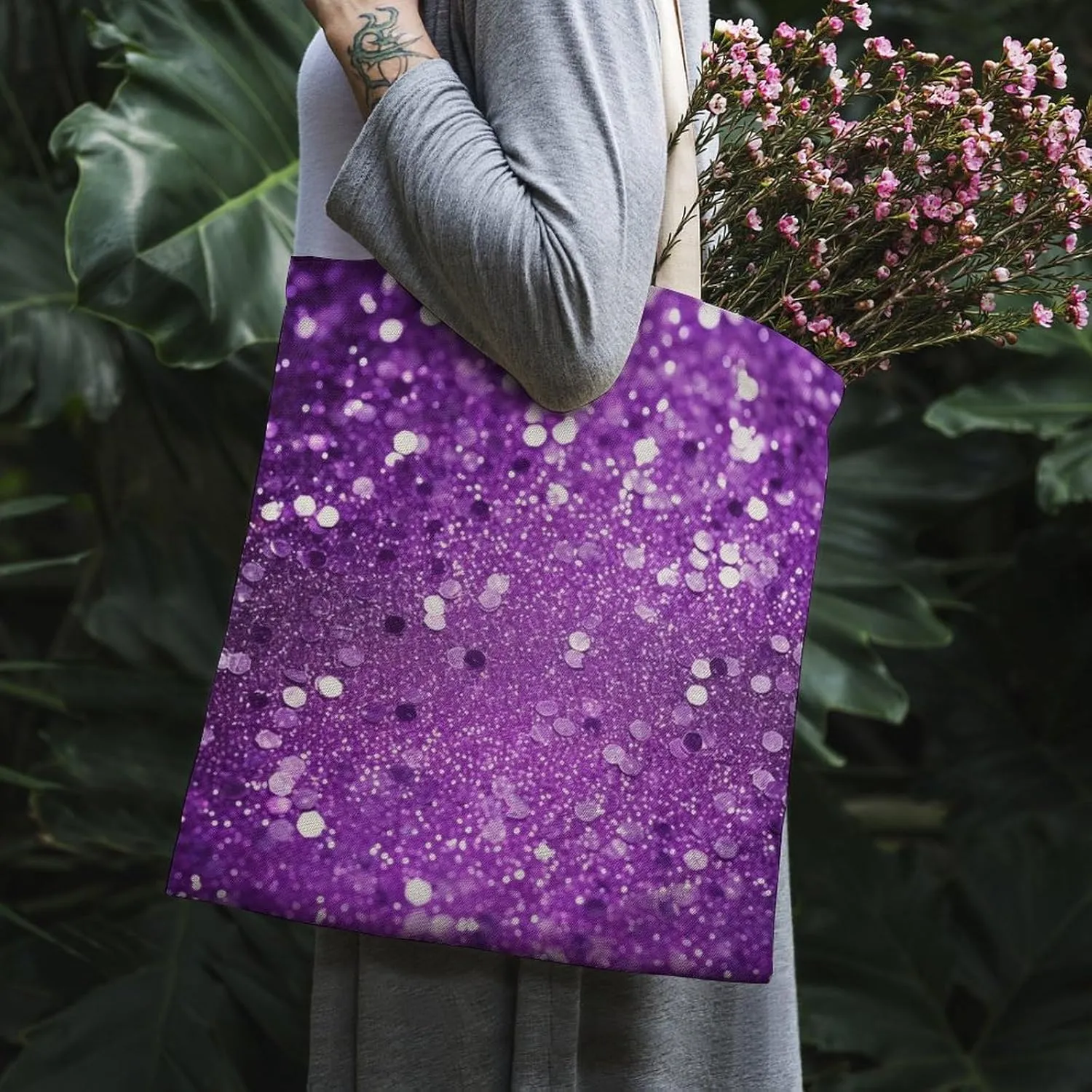 Tote Bag Laptop Handbag Steam Locomotive Train Grocery Bag Canvas Shoulder Bag Crossbody Bag for Travel