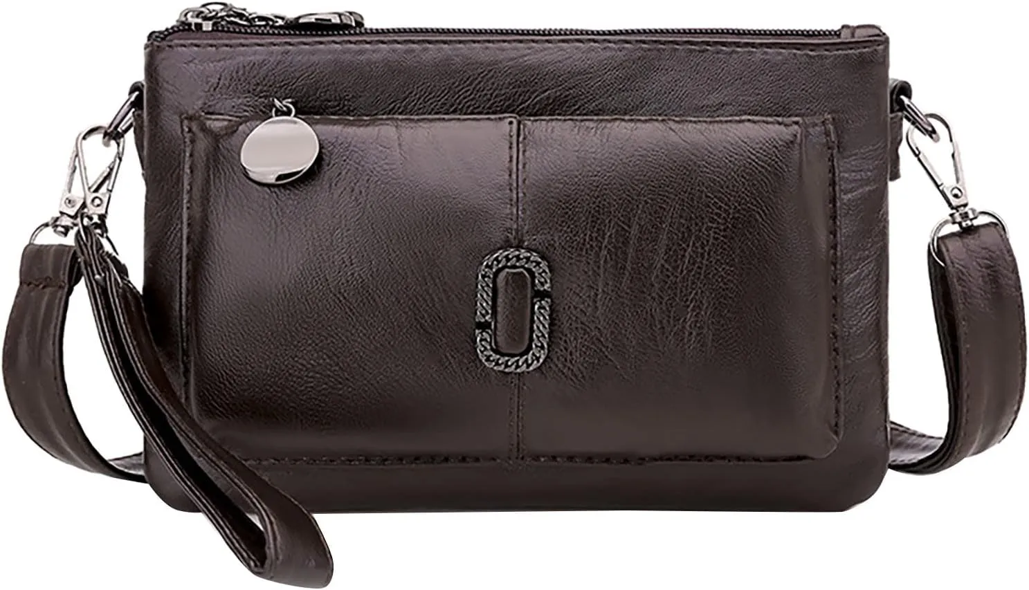 Tote Bag Purse for Women Bag All Pu Leather Simple Shoulder Messenger Bag Fashion Mobile Phone Change (Brown, One Size)