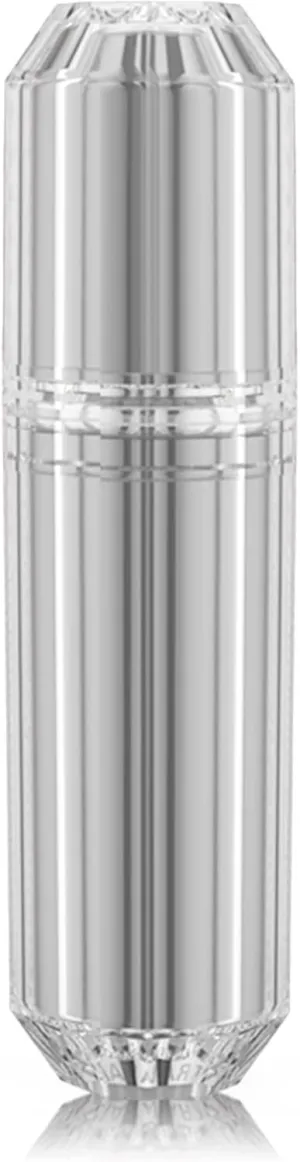 Travalo Bijoux Oval Perfume Atomizer - Leak-Proof and TSA Approved for Air Travel - Reusable Airtight Easy Fill Mini Pump Sprayer - Lightweight Portable - Crystal-Like Outer Shell Silver 0.17oz