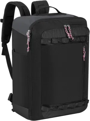Travel Backpack Flight Approved Carry On Backpack Water Resistant Weekender Bag (Black)