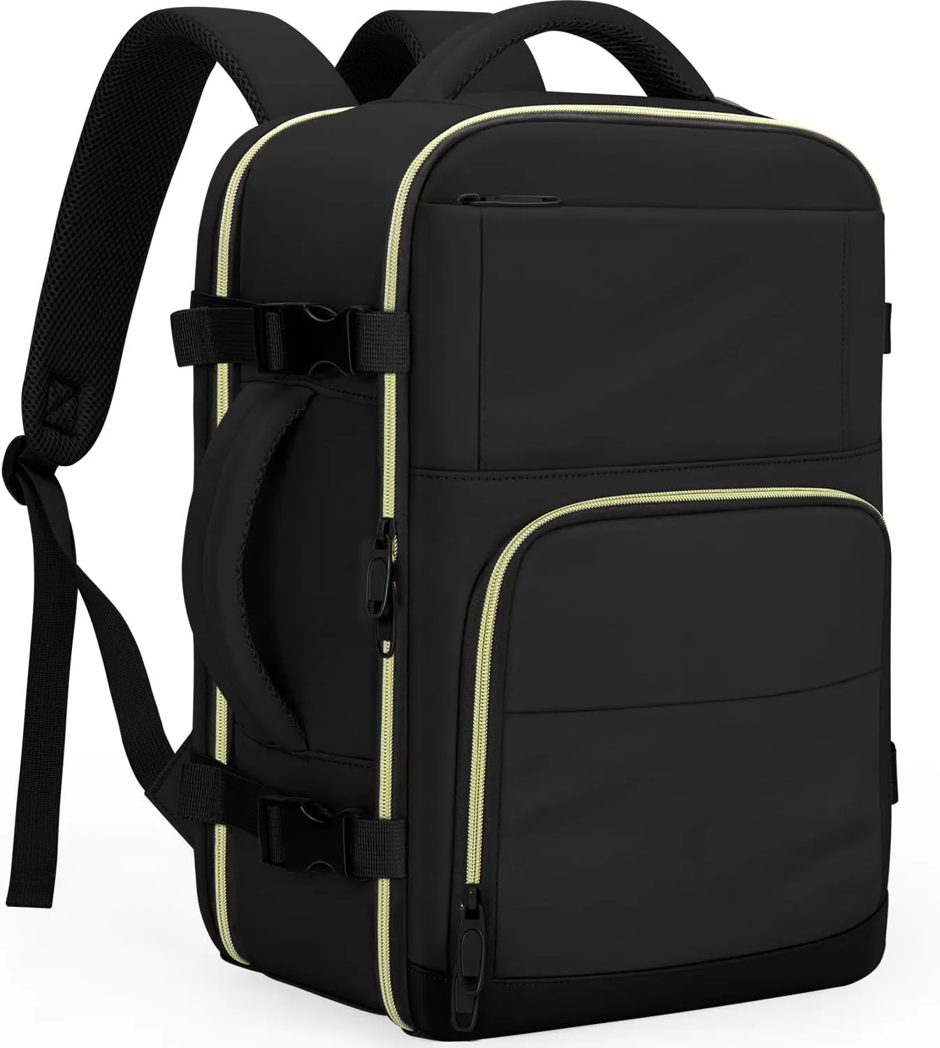 Travel Backpack For Women, Carry On Backpack for Men Flight Approved Airline Personal Item Travel Bag TSA Business 15.6 in Laptop Mochila, Travels Essentials Bookbag for Work Weekender Hiking (Black)