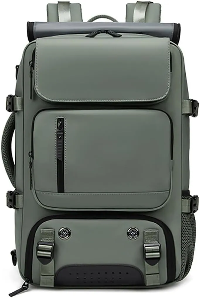 Travel Backpack for Women Men Carry On Backpack fits 16” Laptop Waterproof Convertible Backpack with Shoe Compartment (Army Green)