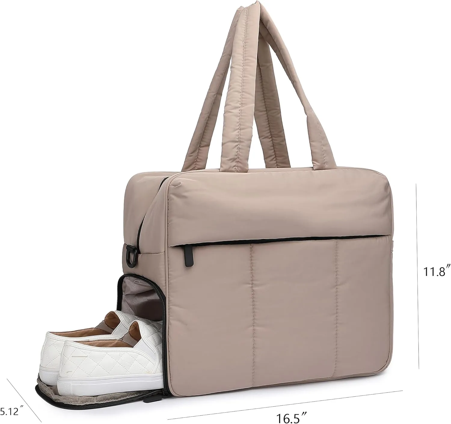 Travel Duffel Bag Quilted Nylon Weekender Bag Puffer Tote Bag