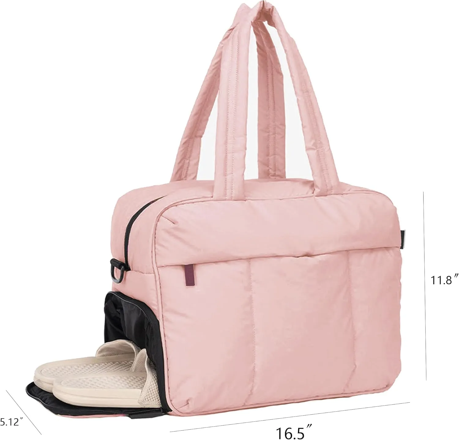 Travel Duffel Bag Quilted Nylon Weekender Bag Puffer Tote Bag