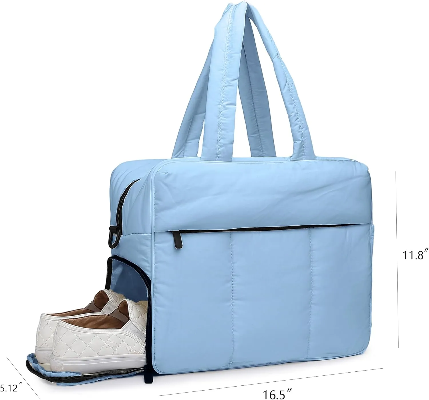 Travel Duffel Bag Quilted Nylon Weekender Bag Puffer Tote Bag