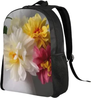 Travel Laptop Backpack Lightweight Computer Bag Artificial Flower Casual Daypack Nurse Bag Business Work Bag