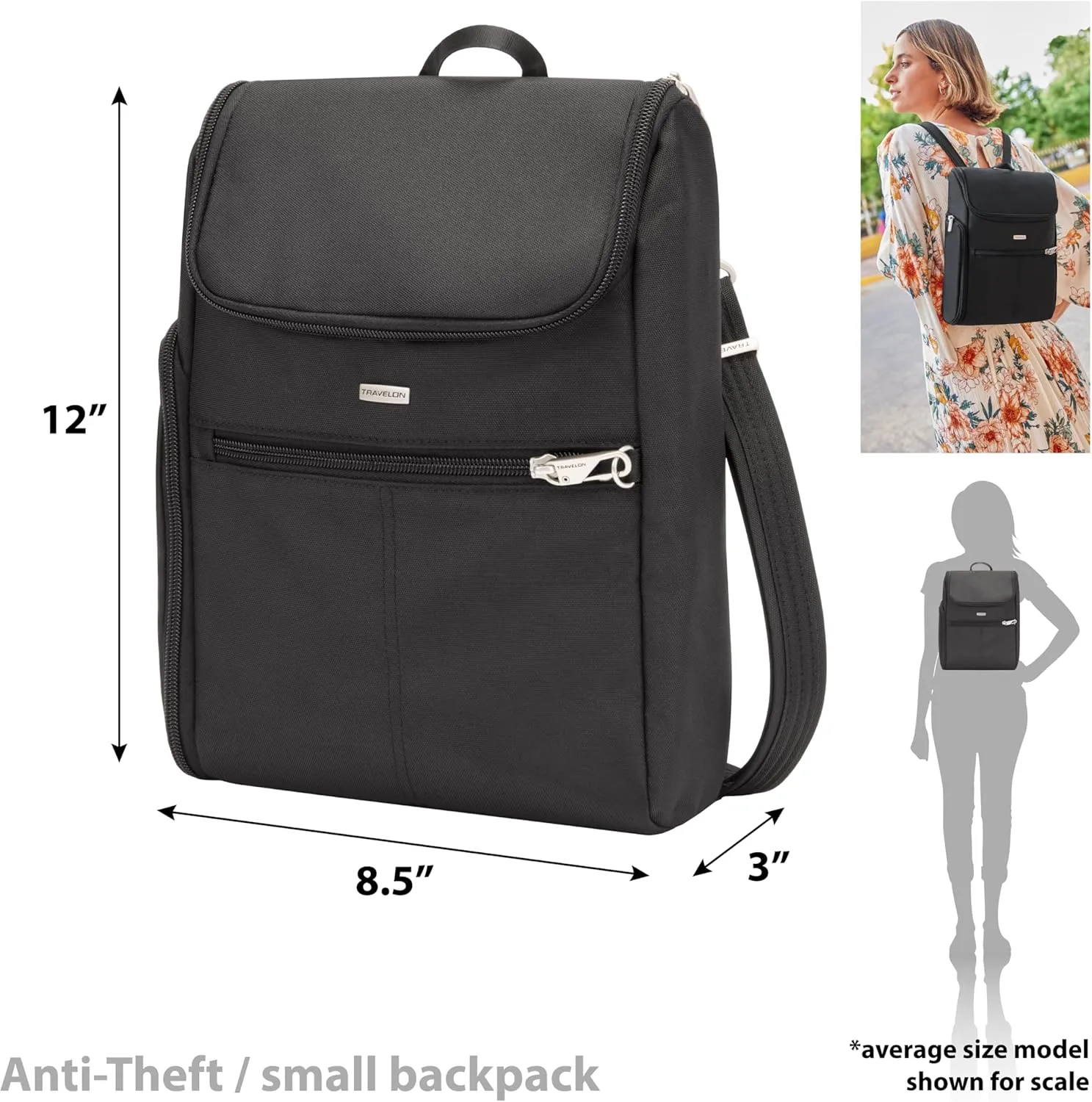 Travelon Anti-Theft - Classic Small Convertible Backpack