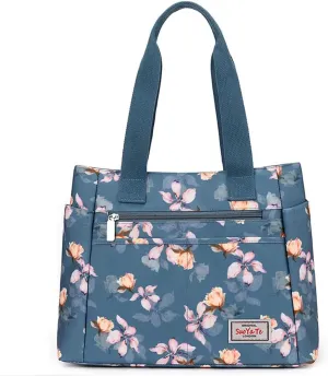 Trawila Women Tote Handbags,Nylon Handbags, Shoulder Bags, Women Tote Bag, Large Shoulder Tote Bag Handbag with Flower