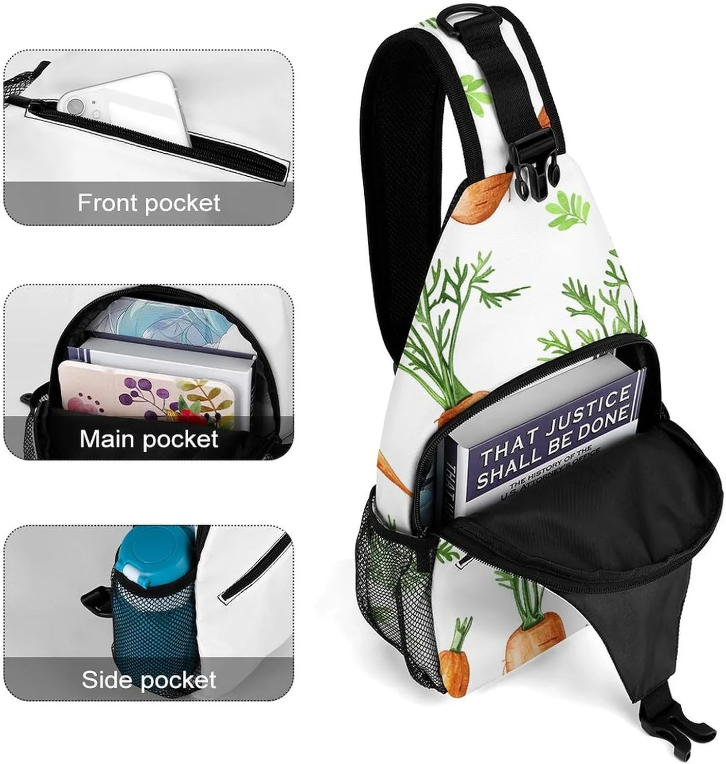 Truck Creative Pattern Sling Bag Crossbody Bags Cross Body Bag Fanny Packs Chest Bags Sling Purses for Travel