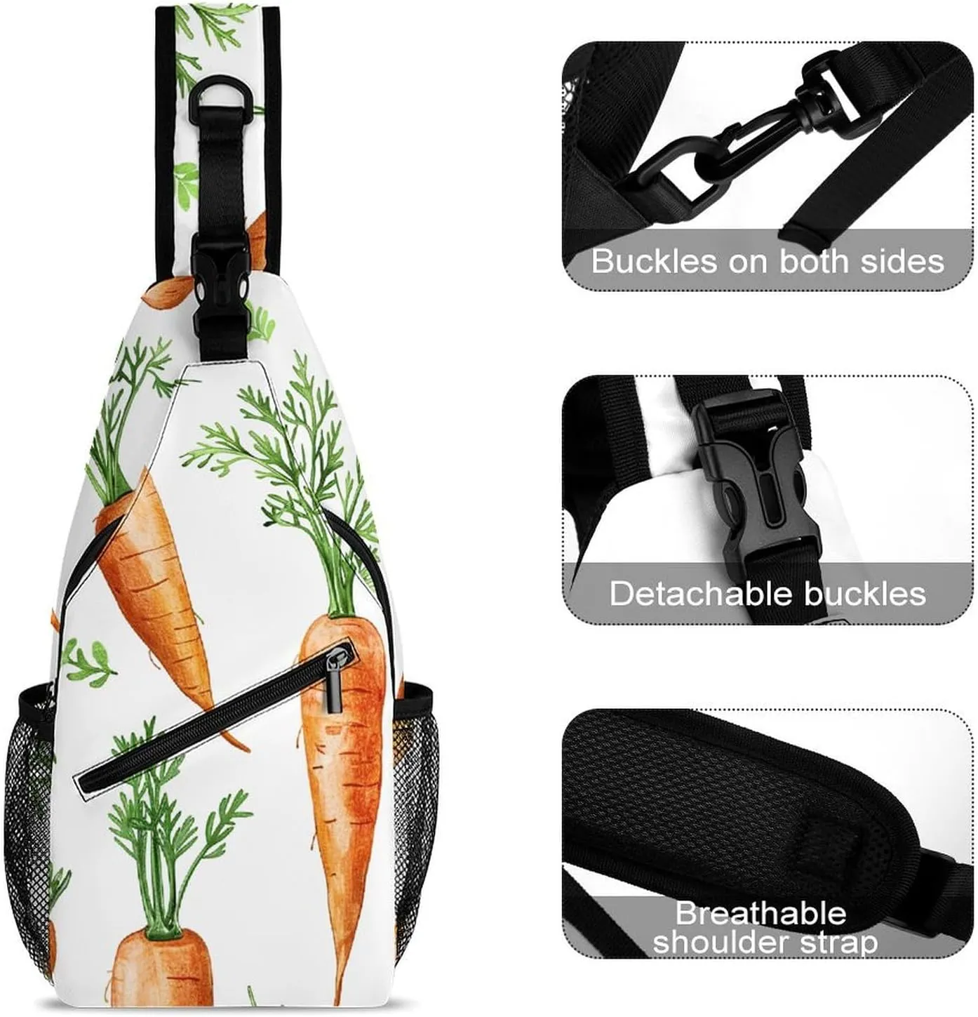 Truck Creative Pattern Sling Bag Crossbody Bags Cross Body Bag Fanny Packs Chest Bags Sling Purses for Travel