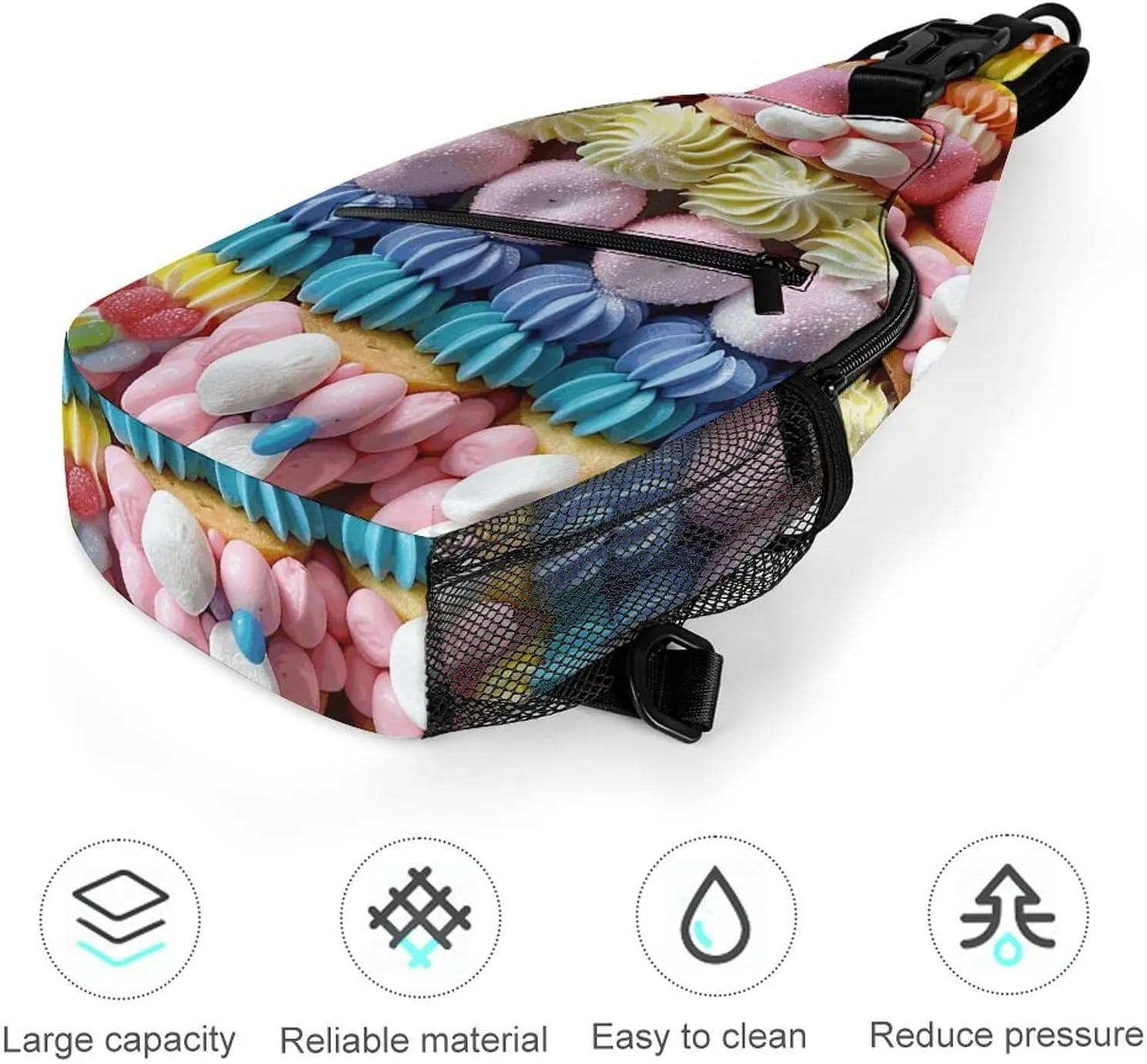 Truck Creative Pattern Sling Bag Crossbody Bags Cross Body Bag Fanny Packs Chest Bags Sling Purses for Travel