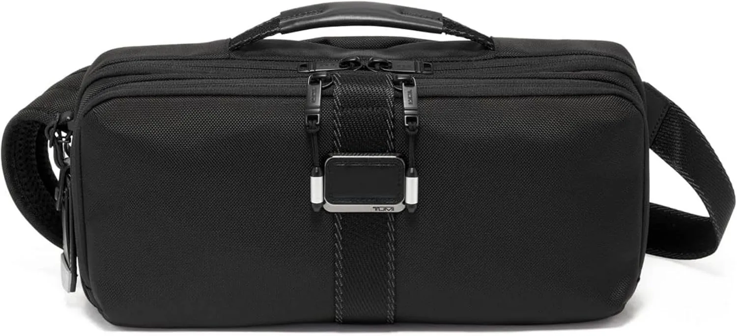 TUMI - Alpha Bravo Esports Pro Sling Pack - Fits 60% Keyboard - Casual Sling Bag - Tech Bag - 6.8" X 14.8" X 3.5" - Black