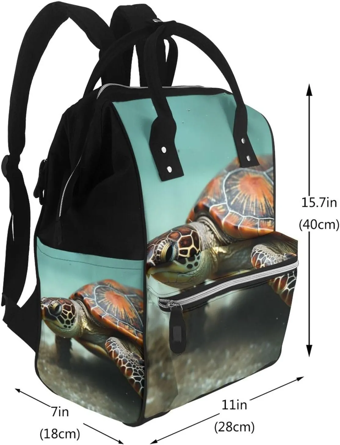 Turtle Diaper Bag Backpack for Women Waterproof Mummy Backpack Large Nappy Bag Nursing Bag