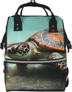 Turtle Diaper Bag Backpack for Women Waterproof Mummy Backpack Large Nappy Bag Nursing Bag