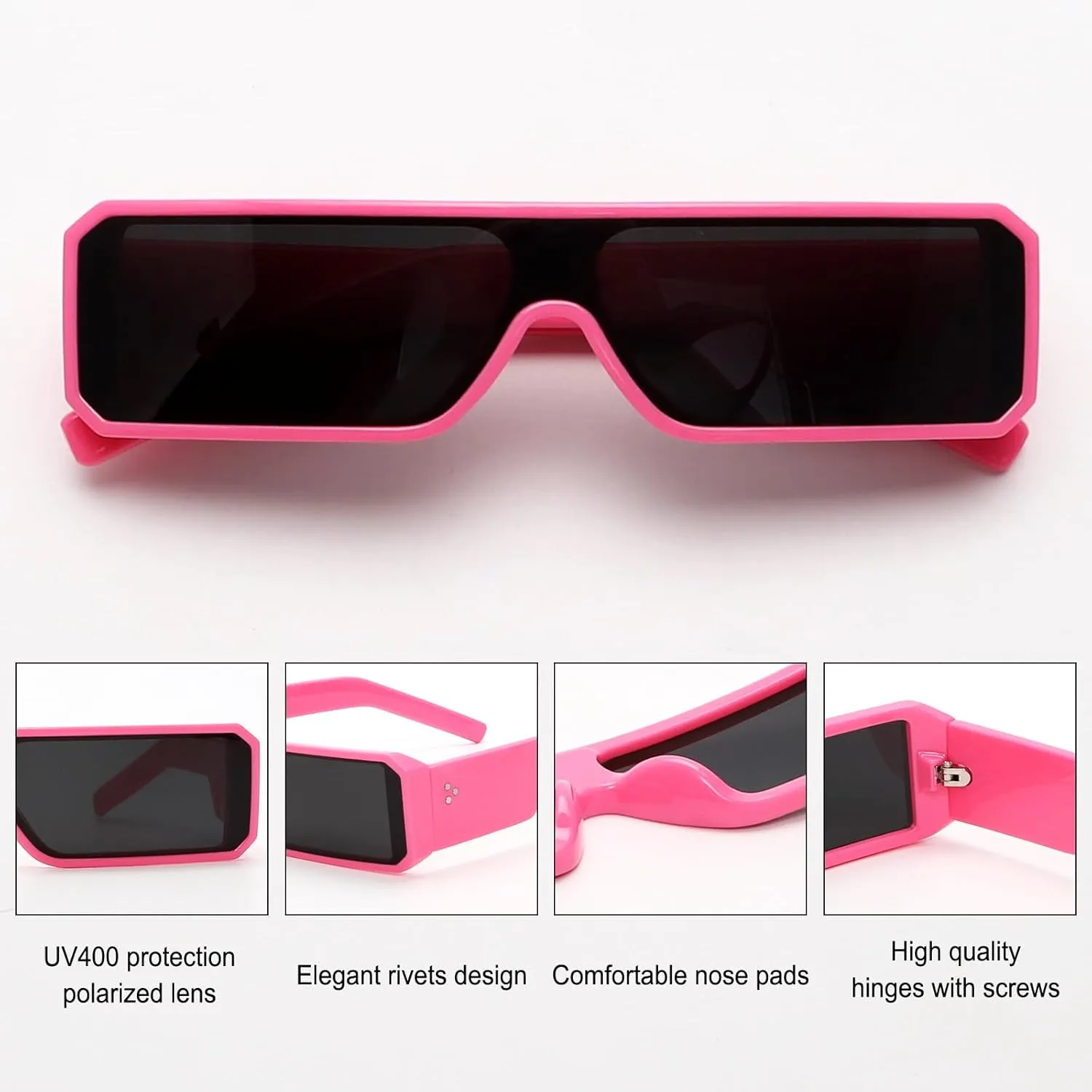 TYA Oversized Wrap Around Sunglasses for Women Men, Futuristic Rave Curved Lens Shades, Fashion Trendy Shield Sun Glasses