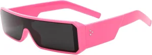 TYA Oversized Wrap Around Sunglasses for Women Men, Futuristic Rave Curved Lens Shades, Fashion Trendy Shield Sun Glasses