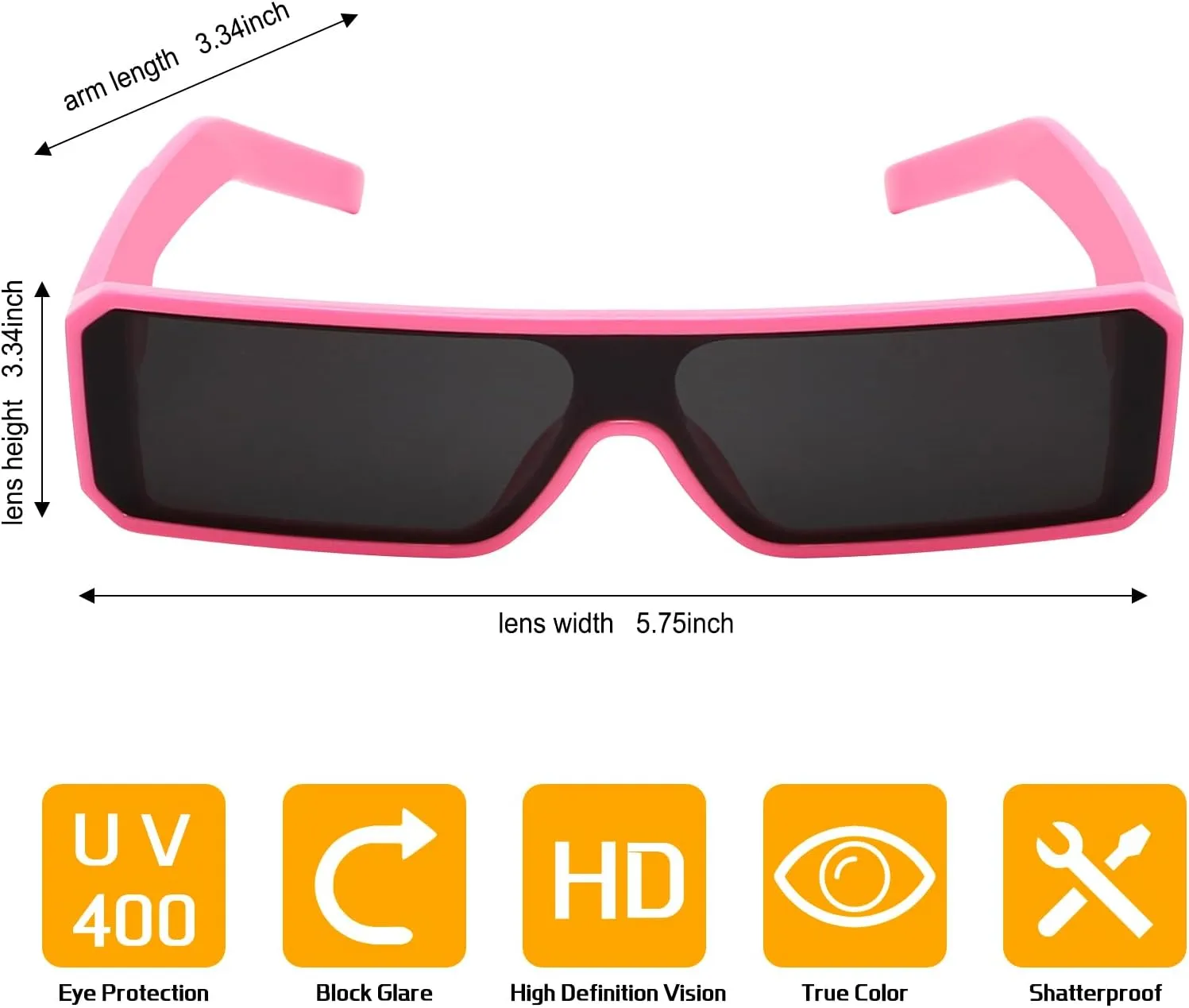 TYA Oversized Wrap Around Sunglasses for Women Men, Futuristic Rave Curved Lens Shades, Fashion Trendy Shield Sun Glasses