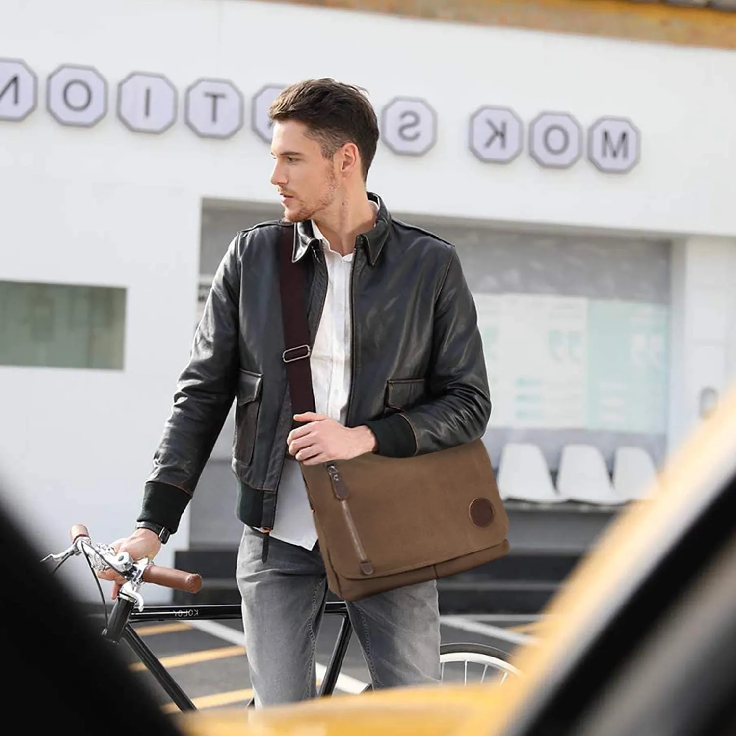 Unisex Shoulder Crossbody Bag Canvas Messenger Satchel Bag