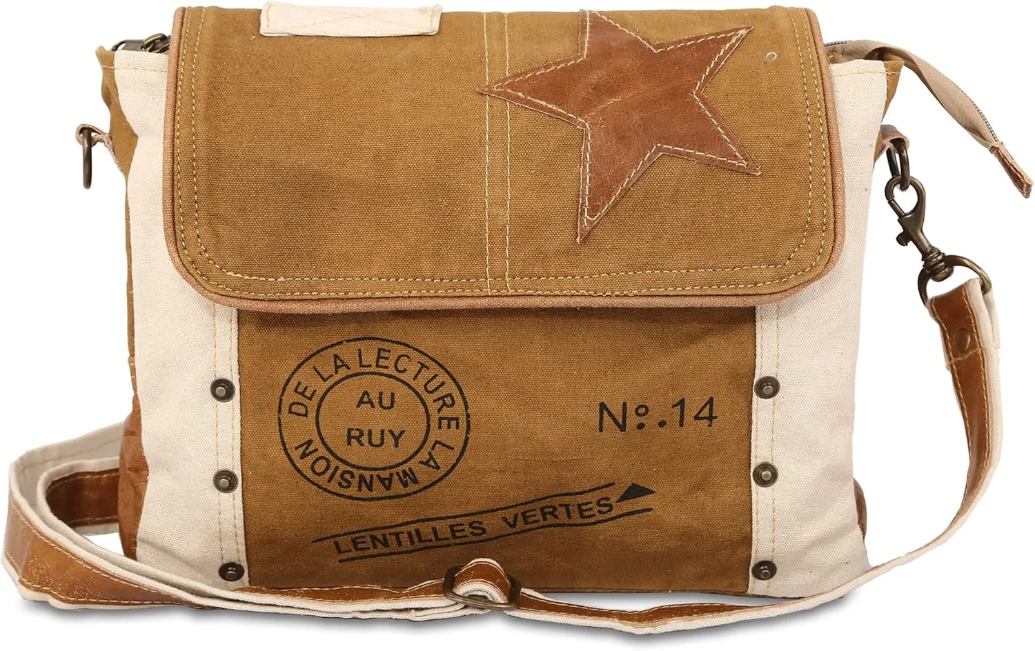 Upcycled Large Canvas Crossbody/shoulder Bag for women with removable shoulder strap canvas tote boho handbag