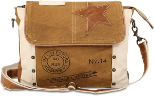 Upcycled Large Canvas Crossbody/shoulder Bag for women with removable shoulder strap canvas tote boho handbag