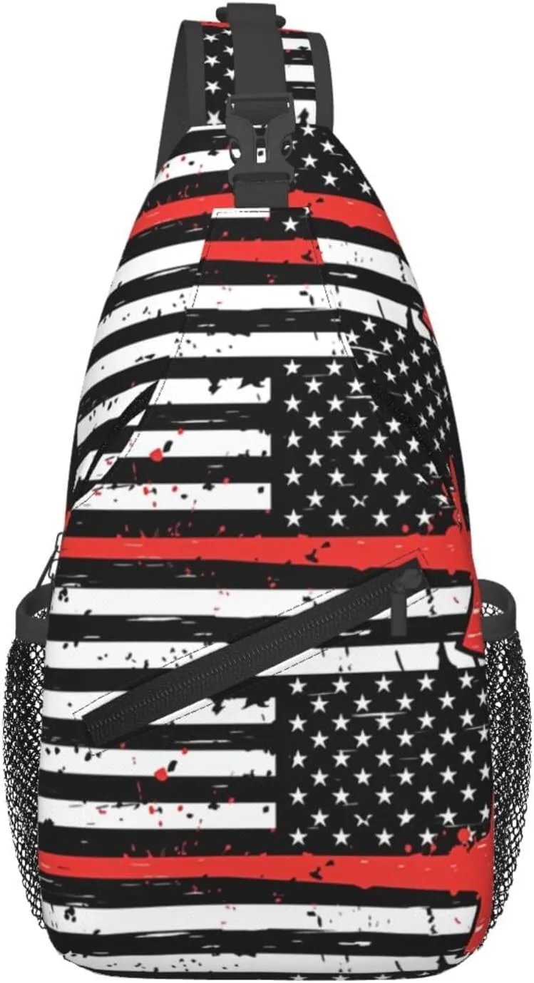 Us Virgin Islands Flag Sling Bag Adjustable Chest Bags Casual Crossbody Bag Travel Shoulder Backpack