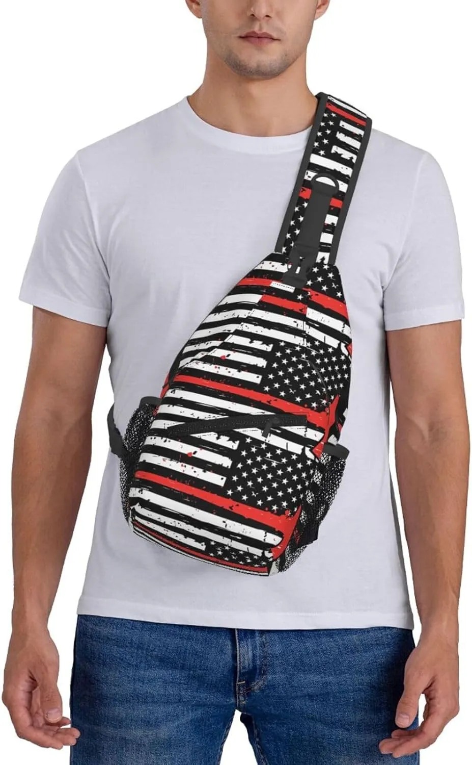 Us Virgin Islands Flag Sling Bag Adjustable Chest Bags Casual Crossbody Bag Travel Shoulder Backpack
