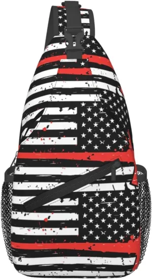 Us Virgin Islands Flag Sling Bag Adjustable Chest Bags Casual Crossbody Bag Travel Shoulder Backpack